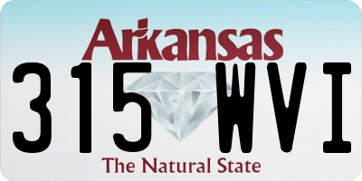 AR license plate 315WVI