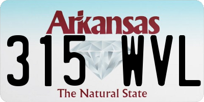 AR license plate 315WVL
