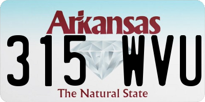 AR license plate 315WVU