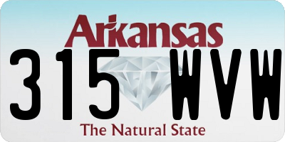 AR license plate 315WVW