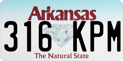 AR license plate 316KPM