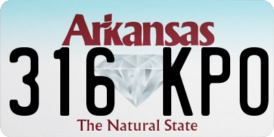 AR license plate 316KPO