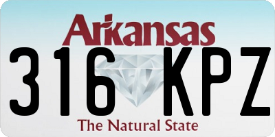 AR license plate 316KPZ