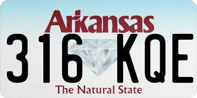 AR license plate 316KQE