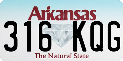 AR license plate 316KQG