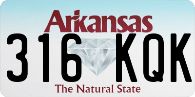 AR license plate 316KQK