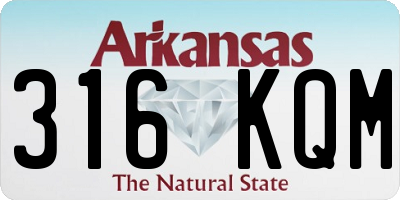 AR license plate 316KQM