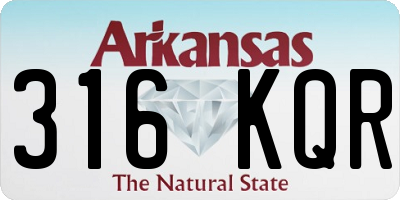 AR license plate 316KQR