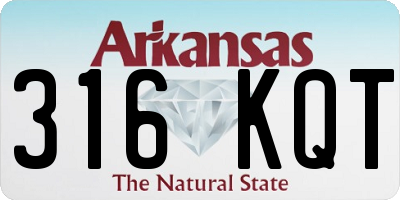 AR license plate 316KQT