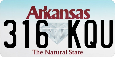 AR license plate 316KQU