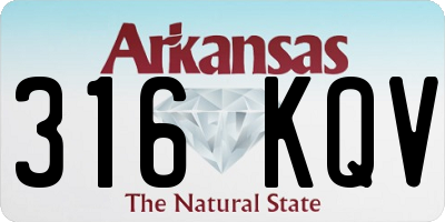 AR license plate 316KQV