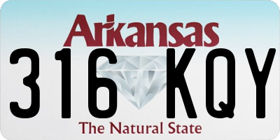 AR license plate 316KQY