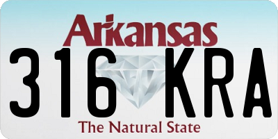 AR license plate 316KRA