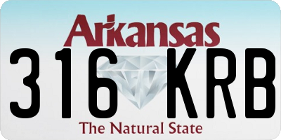 AR license plate 316KRB