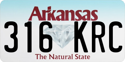 AR license plate 316KRC