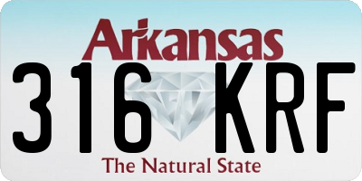 AR license plate 316KRF