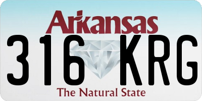 AR license plate 316KRG