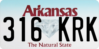 AR license plate 316KRK
