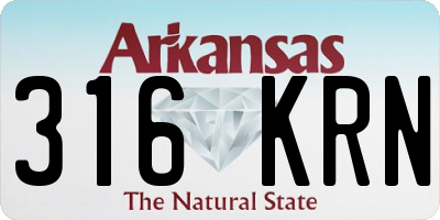 AR license plate 316KRN