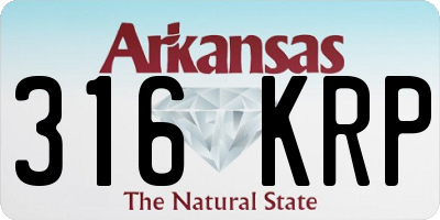AR license plate 316KRP