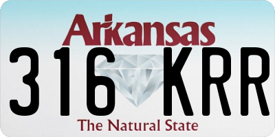 AR license plate 316KRR