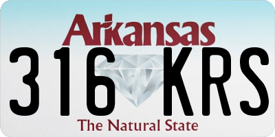 AR license plate 316KRS