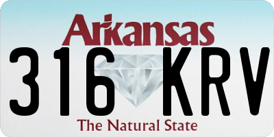 AR license plate 316KRV
