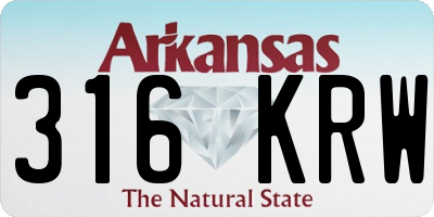 AR license plate 316KRW