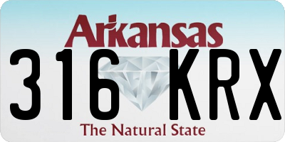 AR license plate 316KRX