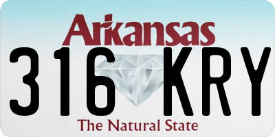 AR license plate 316KRY