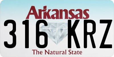 AR license plate 316KRZ