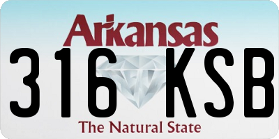 AR license plate 316KSB