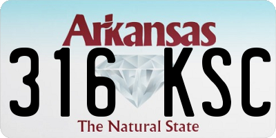 AR license plate 316KSC