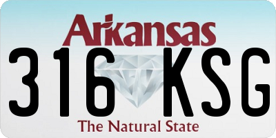AR license plate 316KSG