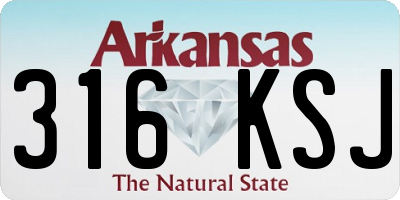AR license plate 316KSJ
