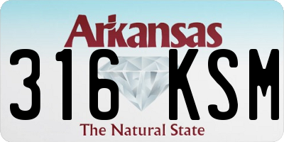 AR license plate 316KSM