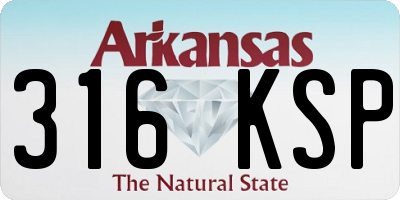 AR license plate 316KSP
