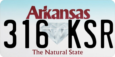 AR license plate 316KSR