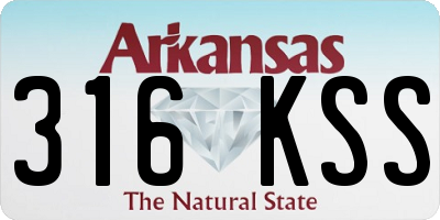 AR license plate 316KSS