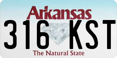 AR license plate 316KST