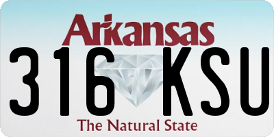AR license plate 316KSU