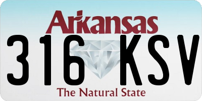 AR license plate 316KSV