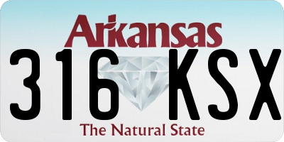 AR license plate 316KSX
