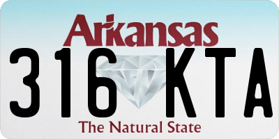 AR license plate 316KTA