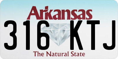 AR license plate 316KTJ