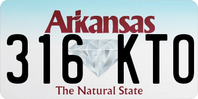 AR license plate 316KTO