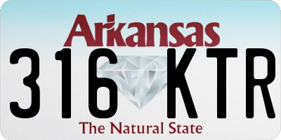 AR license plate 316KTR