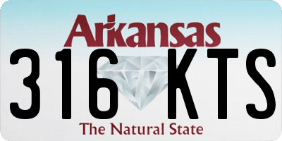 AR license plate 316KTS