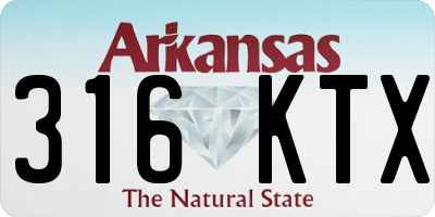 AR license plate 316KTX