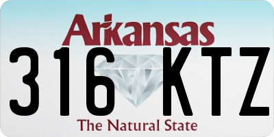 AR license plate 316KTZ